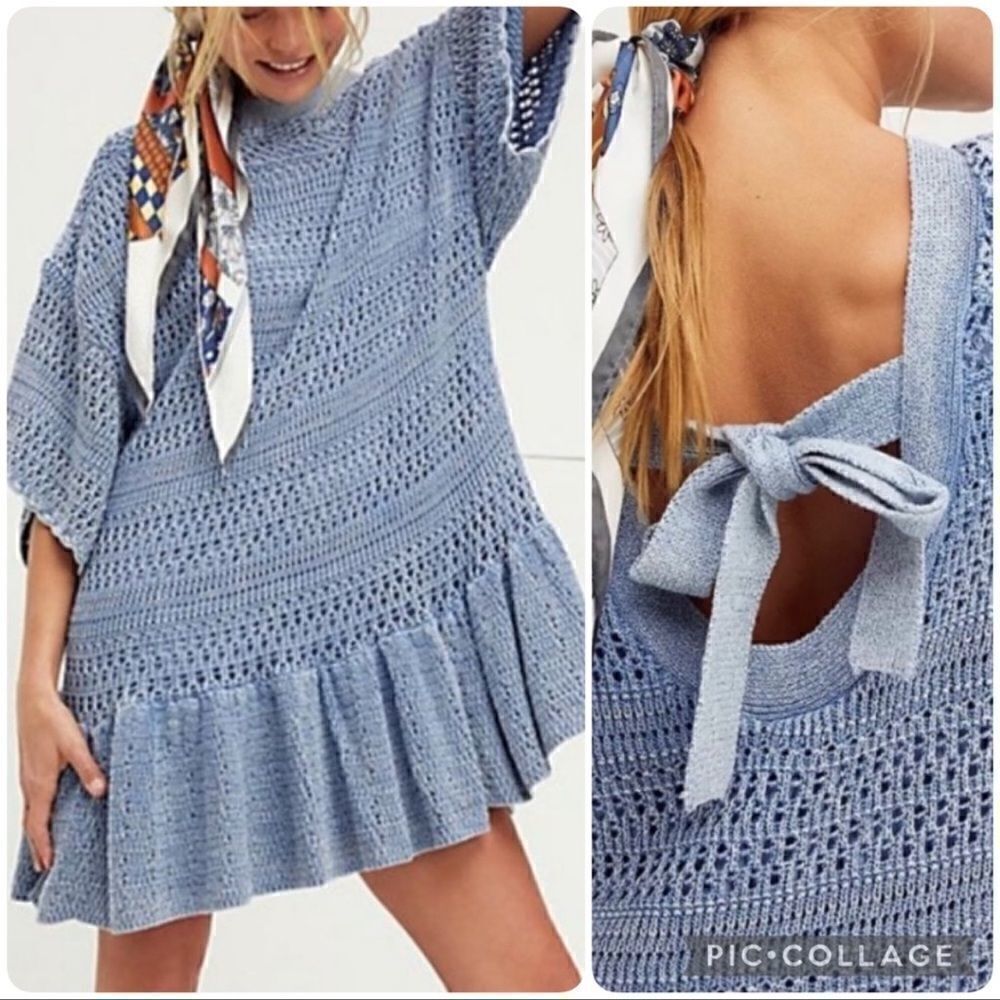Free People - Sistine Crochet Mini Dress - Picture 6 of 11